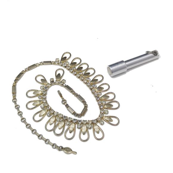 Vintage Sarah Coventry Rhinestone Choker Necklace, 1960s, 17 Inches - Picture 9 of 10